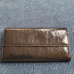 Christian Dior Patent Leather Long Wallet..Authentic..w/coa.